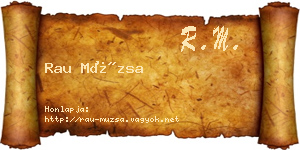 Rau Múzsa névjegykártya